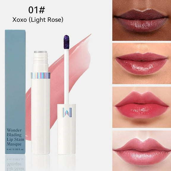 Kokovifyves 7 Colors Peel Off Lip Stain Tint Long Lasting Waterproof Lip Liner Gloss Makeup Nude Dark Brown Shades for All-Day Wear
