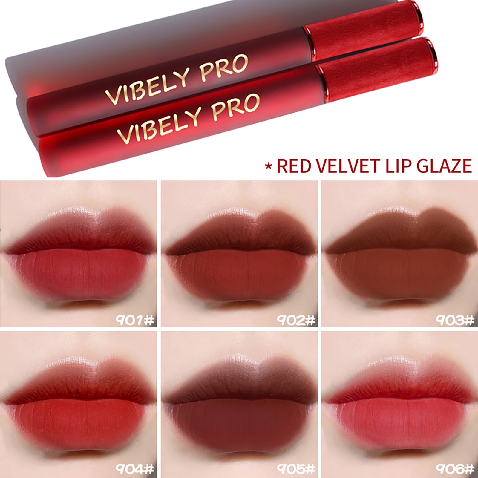 Kokovifyves Air Lip Glaze Red Velvet Matte Matte Lip Lipstick 6 Colors - Walmart.com