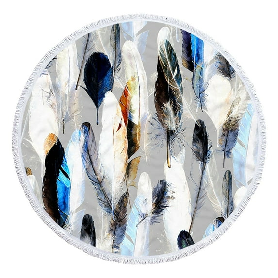 Kokovifyves Beach Towels Clearance Round Printed Microfiber Beach Towel Super Lightweight Colorful Bath Towel Sandproof Beach Blanket Beach Mat Multi-Purpose Towel for Travel Swimming Pool