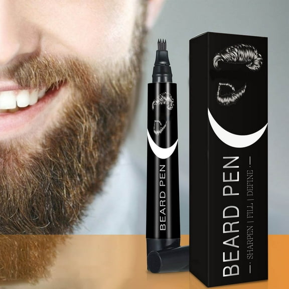 Kokovifyves Beard-filling Pen for Men Waterproof Proof, Sweat Proof, Long Lasting Solution with Natural Finish