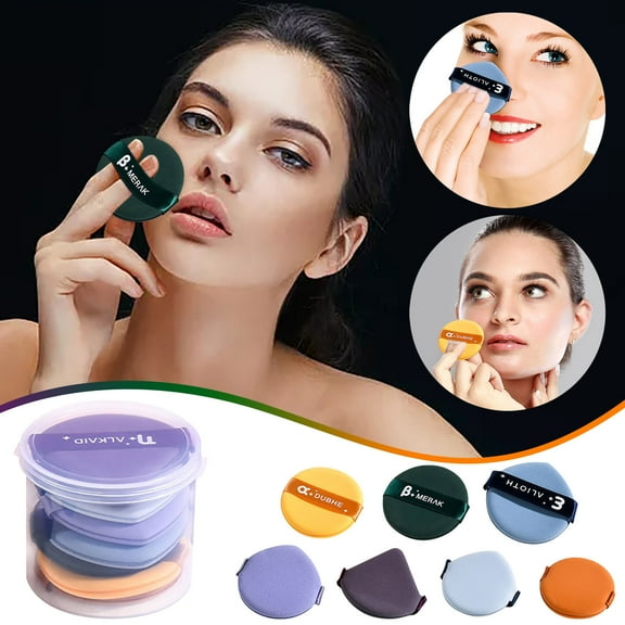 Kokovifyves Beauty & Personal Care 7 Pieces of Pure Cotton Puffs, for Eyes and Corners, Standard Size, with Shoulder Strap, Makeup tool