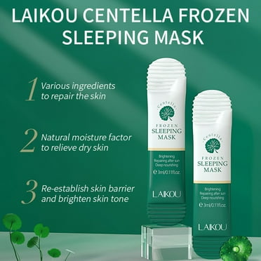 Kokovifyves Beauty & Personal Care Centella Freezing Moisturizing Repairing Sleeping Mask Soothing Night Travel Set Mask Oil Control Wash Free Goodnight Sleeping Facial Mask 3ML