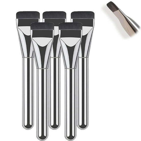 Kokovifyves Beauty Tools 5PC Makeup Brushes Kit Set Foundations Makeup Brush Flat Light Concealer Brush for Blending Liquids Powder