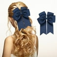 thumbnail image 1 of Kokovifyves Beauty Tools 6-inch Ribbed Satin Fishtail Double Layered Ribbon Bow Hair Clip for Children's Hair Accessories Hair Clip, 1 of 7