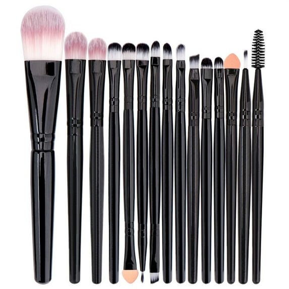 Kokovifyves Beauty Tools Makeup Brushes Kit Set 15PCS Make-up Toiletry Kit Wool Make Up Brush Set