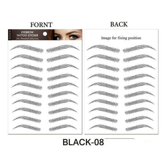 Kokovifyves Beauty Tools Simulated Waterproofed Eyebrow Stickers Eyebrow Tattooed Stickers Environmentally Friendly Lazy Eyebrow Patches