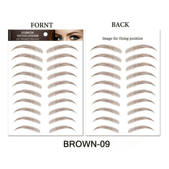 Kokovifyves Beauty Tools Simulated Waterproofed Eyebrow Stickers Eyebrow Tattooed Stickers Environmentally Friendly Lazy Eyebrow Patches