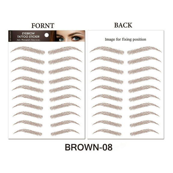 Kokovifyves Beauty Tools Simulated Waterproofed Eyebrow Stickers Eyebrow Tattooed Stickers Environmentally Friendly Lazy Eyebrow Patches