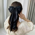 thumbnail image 1 of Kokovifyves Beauty Tools Women's Hair Clip Long Tailed Tassel Ribbon Bow Clip Girl Solid Color Accessory Hair Clip Claw Bow, 1 of 3