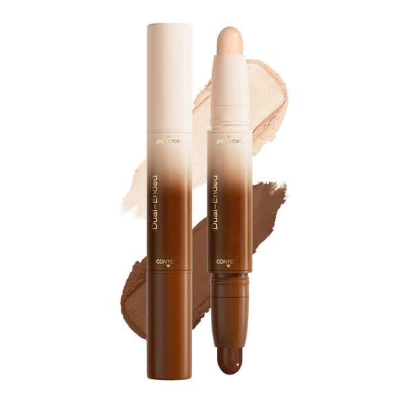 Kokovifyves Beauty and Makeup 2-color Double Head Brightening and Modifying Highlight Stick Face Concealer Pen