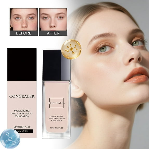 Kokovifyves Beauty and Makeup Waterproof for Lanerna Face Foundations Soft Matte Oil Control Concealer Lightweight 30ml