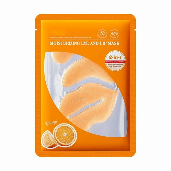 Kokovifyves Beauty and Skin Care Products Orange Hydrating Eye Lip Mask Set Moisturizing Eye Lip Mask