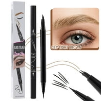 Kokovifyves Bent Bipartite Eyebrow Pencil Waterproof and Non Smudging Double Headed Eyebrow Pencil