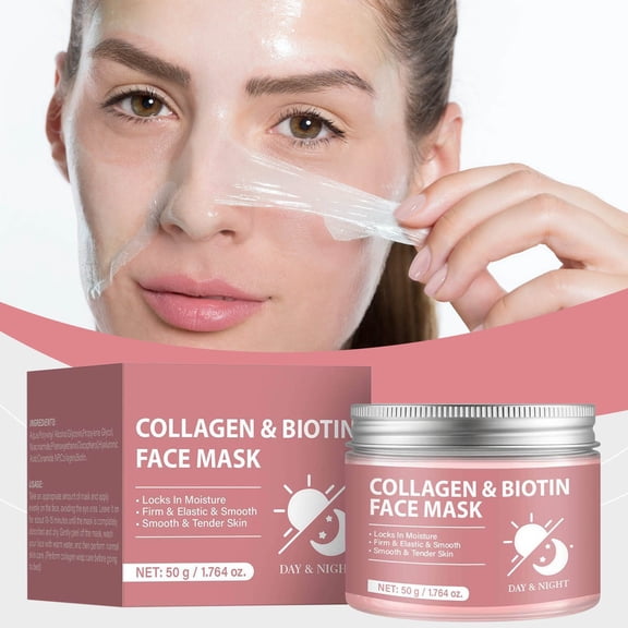 Kokovifyves Biotin Facial Mask Deep Hydrating Face Mask for All Types Facial Treatments Elasticity and Hydration Care 50g