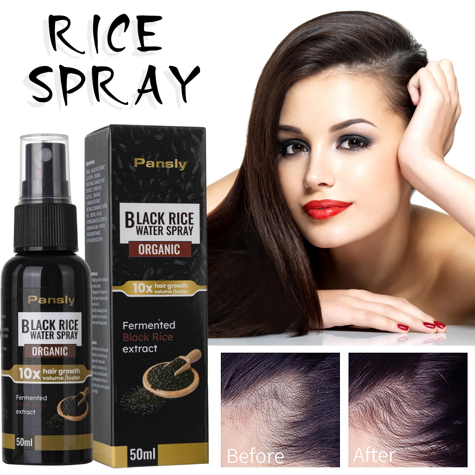Kokovifyves Black Rice Water Hair Growth for Thinning Hair and Hair
