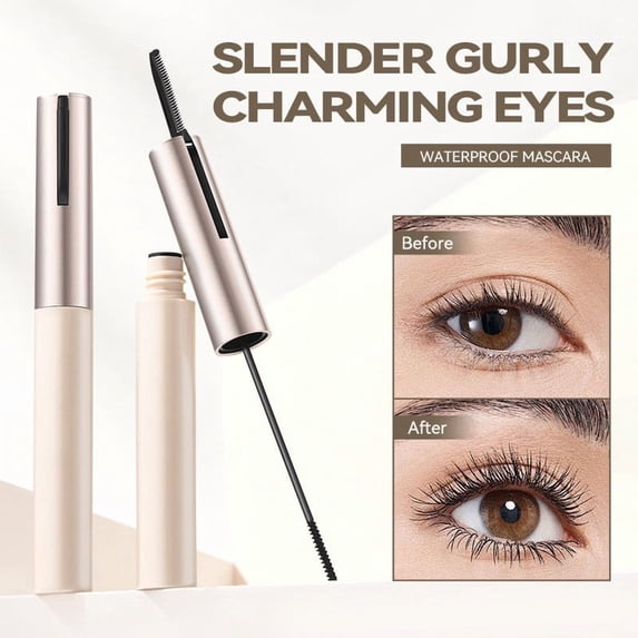 Kokovifyves Black Waterproof Mascara 3.5g, Long-Lasting Volumizing Lengthening, Sweat-Proof Clump-Free for Eye Makeup