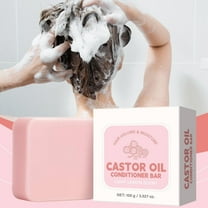 Kokovifyves Castor Oil Conditioner Bar Nourishing Soothing Natural Deep Conditioner for All Hair Types Hair Moisturizing Cleansing Soap Bar 100g