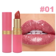 Kokovifyves Chocolate Stick Lipstick Color Makeup Pearl Matt Not Easy To Fade Foggy Lipstick