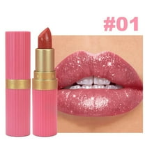 Kokovifyves Chocolate Stick Lipstick Color Makeup Pearl Matt Not Easy To Fade Foggy Lipstick