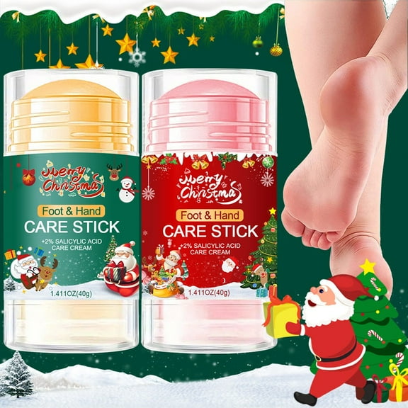 Kokovifyves Christmas Foot and Hand Care Stick Set Christmas Gifts Anticracking Nourishing and Moisturizing Preventings Dryness 40g+40g