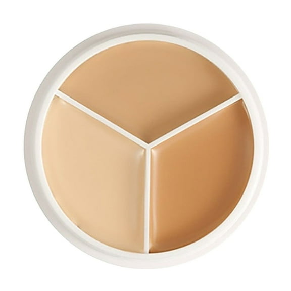 Kokovifyves Cleansing and Makeup Holding Tricolor Concealer to Cover Facial Spots Dark Circles and Lacrimal Grooves