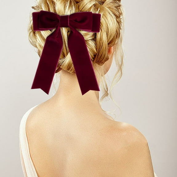 Kokovifyves Clearance Hair Bow Hair Clips Christmas Bows Hair Clips for Women Cream Bow Black Bow for Hair Beige Bow Clips Hair Ribbon Bow Clips Cute Hair Accessories