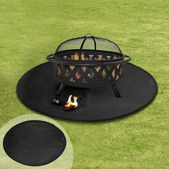 Kokovifyves Clearance Sales Outdoor 36 Inch Circular Fire Mat Good Fire and Heat Insulation Effect Fire Stove Mat Coating Aluminium Film Coating Burn Oven Mat