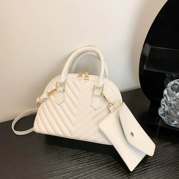 Kokovifyves Clearance Sales Outdoor Ladies Fashion Color Leather Versatile Handbag Double Zipper Messenger Bag