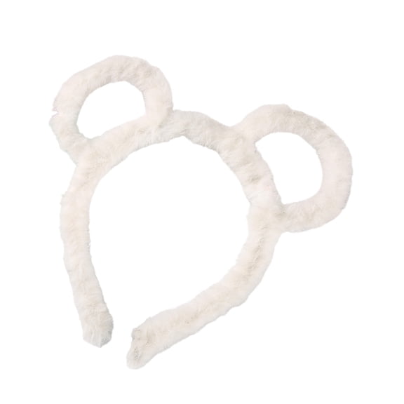 Kokovifyves Clearance Sales!Women Winter Thick Plush Headband Round Bear Ears Makeup Hair Hoop Bandana Purple