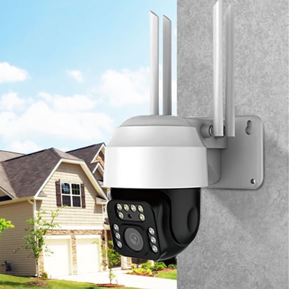 Kokovifyves Consumer Electronics 3Mp Security Camera Outdoor Wireless Wifi Security Camera 360° View 1296P Ptz Dome Home Surveillance Camera with Motion Detection 2-Way Audio Color Night Vision