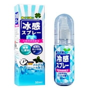 Kokovifyves Cool Spray 50ml Quick Cool Down Heatstroke Prevention Lasting Cool Mist Spray for Clothes and Skin Cool Sprayer