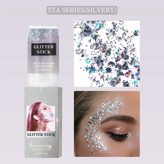 Kokovifyves Cosmetic Glitter Body Hair Face Eye Nail for Festival Carnival Concert Party