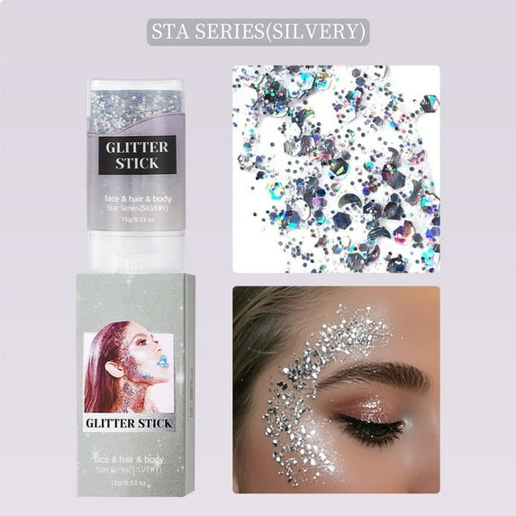 Kokovifyves Cosmetic Glitter Body Hair Face Eye Nail for Festival Carnival Concert Party