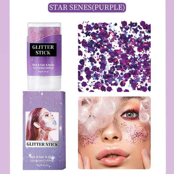 Kokovifyves Cosmetic Glitter Body Hair Face Eye Nail for Festival Carnival Concert Party