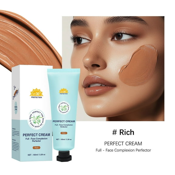 Kokovifyves Covers Blemishes and Evens Out Tone Face and Body Cream Full-effect Cream Waterproof and Sweat-proof Long-lasting 100ml