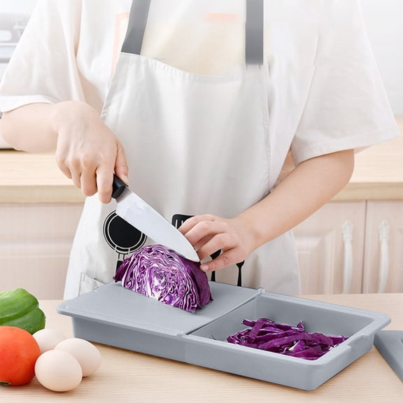 Kokovifyves Cutting Boards for Kitchen Cutting Board,Space Saving 3 In 1 Multifunctional Chopping Board,Fruit & Vegetable Container Basket,Vegetable Washing and Draining Storage Basket