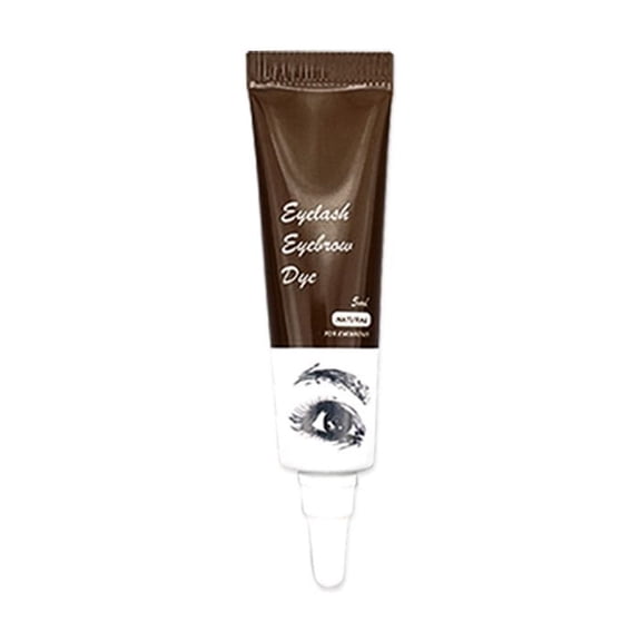 Kokovifyves Dark Brown Semi-Permanent Brow Cream, Quick Dry Dual-Use Tint for Eye Makeup