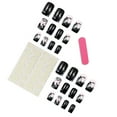 thumbnail image 1 of Kokovifyves Dark Flower Wearable Nail Art Sweet Cool Style Nail Art Patches Removable False Nail, 1 of 6