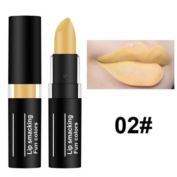 Kokovifyves Dark Lipstick White Nude Color Halloween Creative Makeup Retro Lipstick