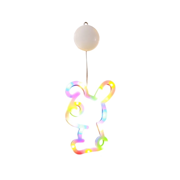 Kokovifyves Easter Decorations Clearance Easter Bunny Light LED Suction Cup Hanging Light Indoor Window Decoration Pendant Easy To Install A Must Have for The Festive Suitable for Home Party