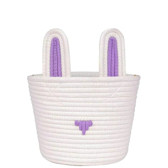 Kokovifyves Easter Decorations for The Home Clearance Easter Basket for Kids 2024 New Easter Basket for Girls/Boys Baby Easter Basket with Handle Empty Bunny Basket Easter Supplies