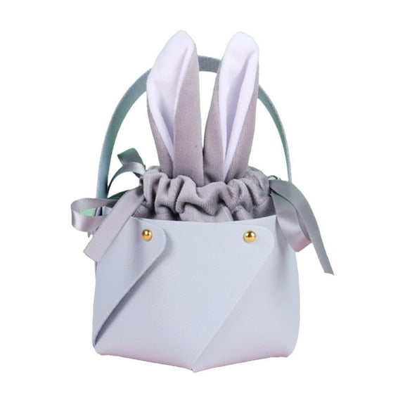 Kokovifyves Easter Decorations for The Home Clearance Easter Rabbits Ears Leather Bucket Children's Eggs Bag Rabbits Style Party Decoration Gift Bag