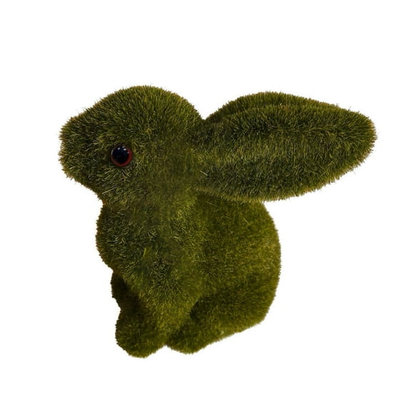 Kokovifyves Easter Decorations for The Home Clearance Grass Easter Furry Flocked Bunny Miniatures Standing Moss Garden