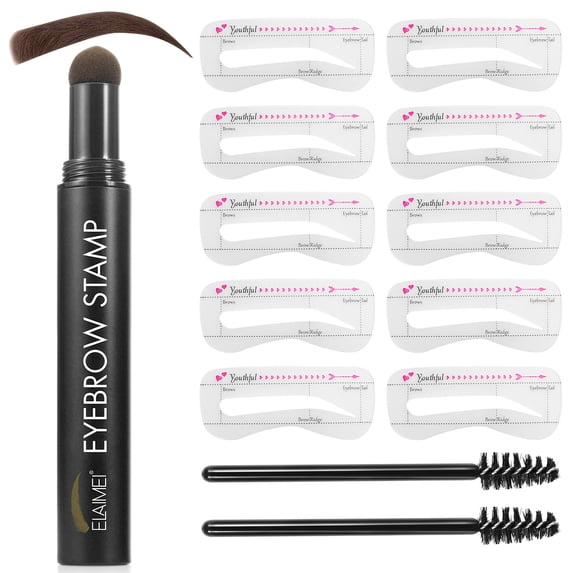 Kokovifyves Eyebrow Chalk Portable and Sweat-proof without Makeup, Eyebrow Card Eyebrow Printing Eyebrow Powder Set