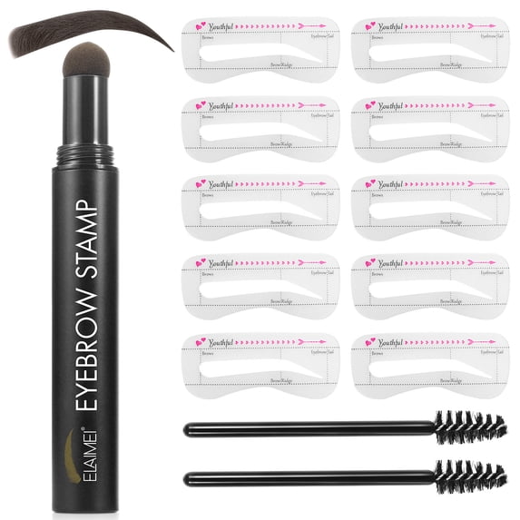 Kokovifyves Eyebrow Chalk Portable and Sweat-proof without Makeup, Eyebrow Card Eyebrow Printing Eyebrow Powder Set