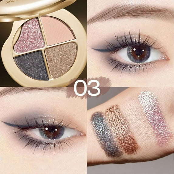 Kokovifyves Eyeshadow Kit for Women The Star Sky Eyeshadow Makeup Shine Eyeshadow and Highlighter Makeup Suit for All Types 4.6g