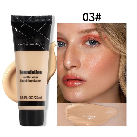 Kokovifyves Face Matte Foundationss Waterproof Hard to Take Off Makeup Oil Control Moisturizing Light Fulls Coverage Foundationss