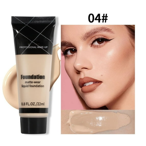 Kokovifyves Face Matte Foundationss Waterproof Hard to Take Off Makeup Oil Control Moisturizing Light Fulls Coverage Foundationss