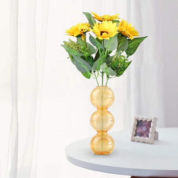 Kokovifyves Fall Decorations Clearance Glass Bubble Flower Base Vase Glass Planter Airplant