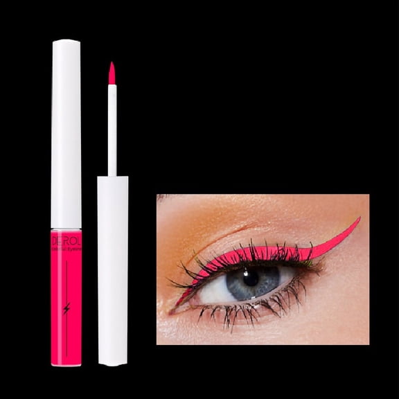 Kokovifyves Fluorescent Eyeliner Quick-Drying Water-Soluble Color Luminous Fluorescent Liquid Eyeliner Pen 4ml